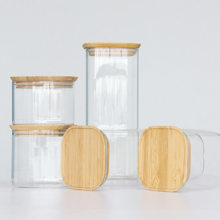 Custom  Square 370ml 500ml 730Ml Honey Storage Glass Food Jar Jar For Storage