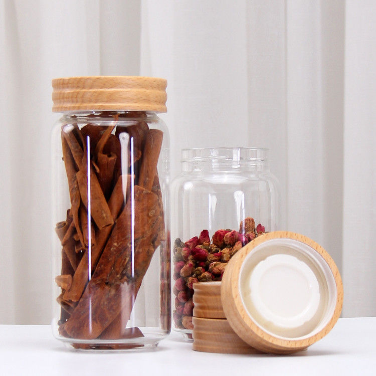 Many Different Sizes Glass Borosilicate Empty Storage Jar Screw Thread Glass Jars With Screw Top Lid
