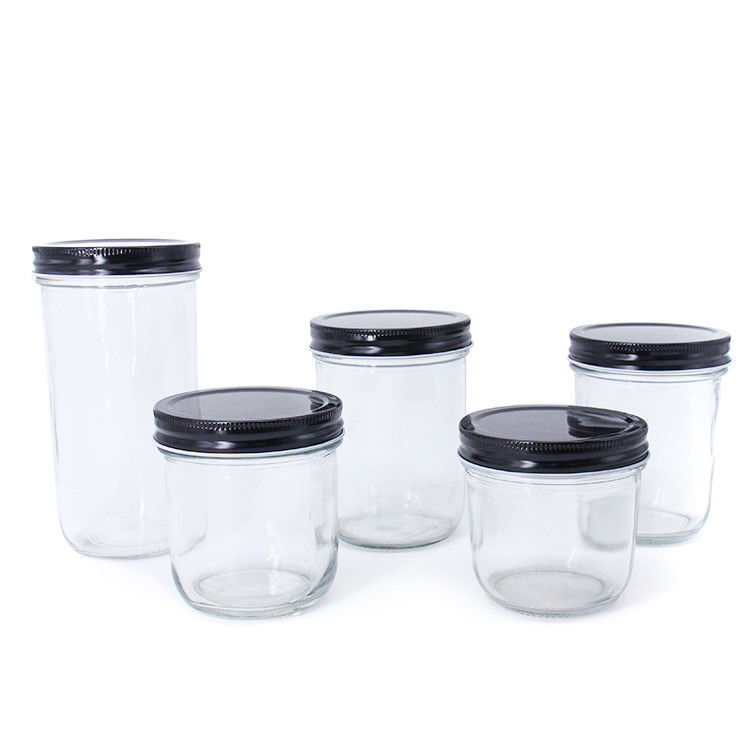 New Design Transparent Round Shape Glass Jam Pickle Jar Glass Jar For Storage
