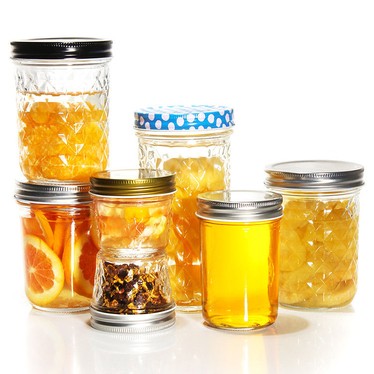 New Design Transparent Round Shape Glass Jam Pickle Jar Glass Jar For Storage