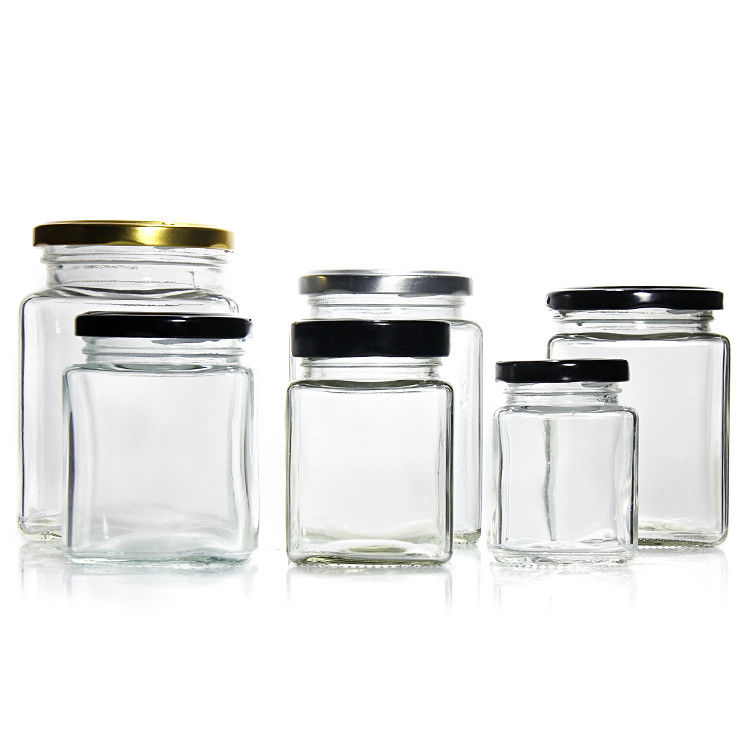 Durable Clear Glass Food Jar 100ml 240ml High Sealed Storage Container For Fruit