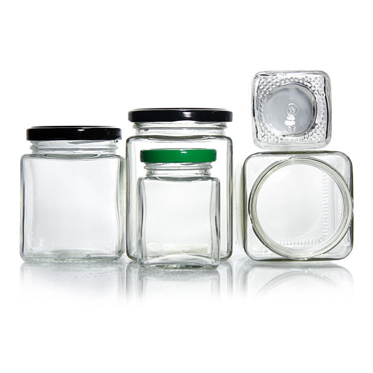Durable Clear Glass Food Jar 100ml 240ml High Sealed Storage Container For Fruit
