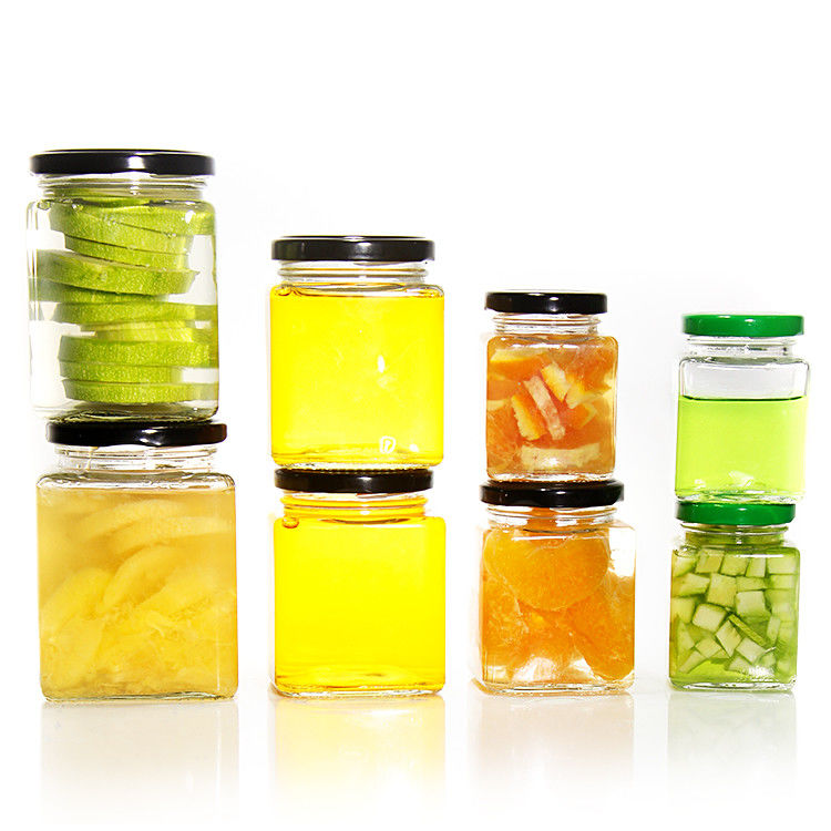 Durable Clear Glass Food Jar 100ml 240ml High Sealed Storage Container For Fruit