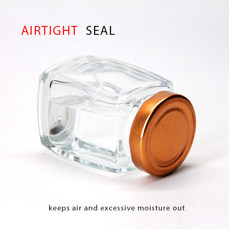 Durable Clear Glass Food Jar 100ml 240ml High Sealed Storage Container For Fruit