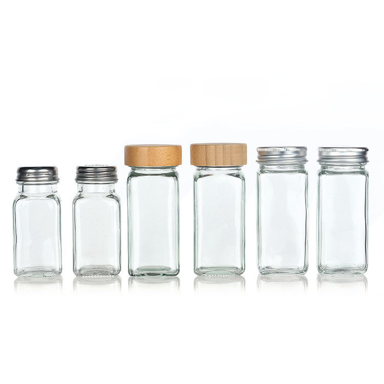 Glass Spice Jars Seasoning Storage Bottles With Collapsible Funnel Kitchen Bbq Tool Herb & Spice Tools