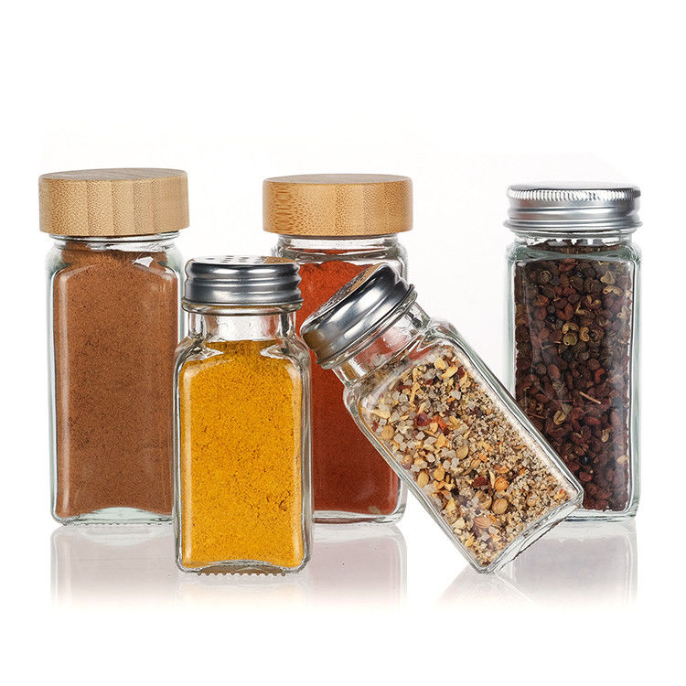 Glass Spice Jars Seasoning Storage Bottles With Collapsible Funnel Kitchen Bbq Tool Herb & Spice Tools