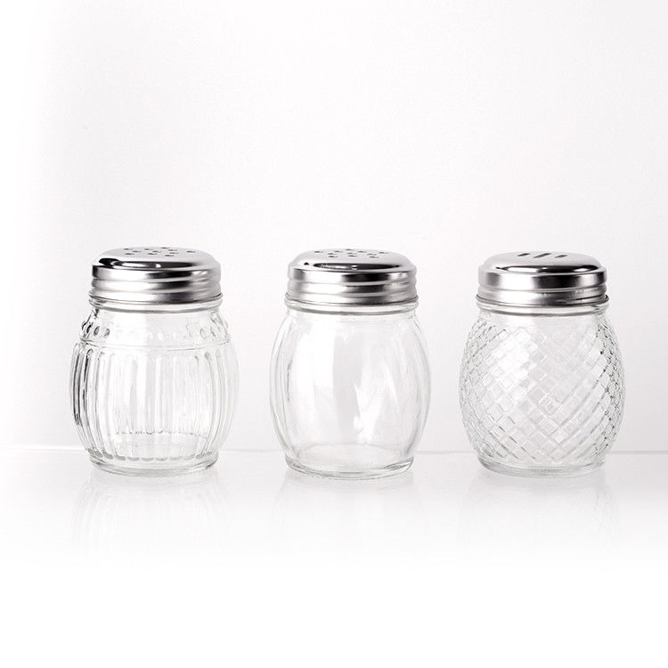 Customizable LOGO Various Styles 40Z 8OZ Glass Spice Jars With Shaker Tops Lids For Spice