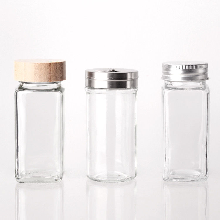 3.5oz 100ml Kitchen Accessories Seasoning Glass Spice Jar Set For Sugar Salt Pepper