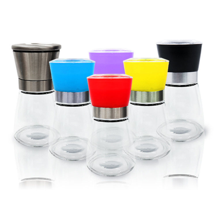 Empty 4oz Spice Glass Jar With Labels Seasoning Organizer Jars Labels Acacia Metal Lid