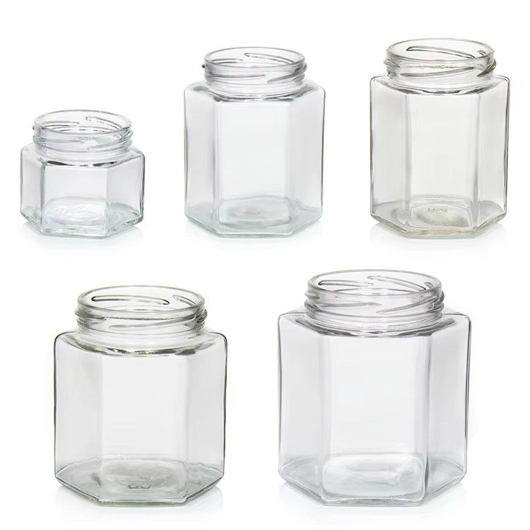 High Quality 2Oz 3Oz Transparent Round Clear Glass Honey Jars For Honey With Color Lids