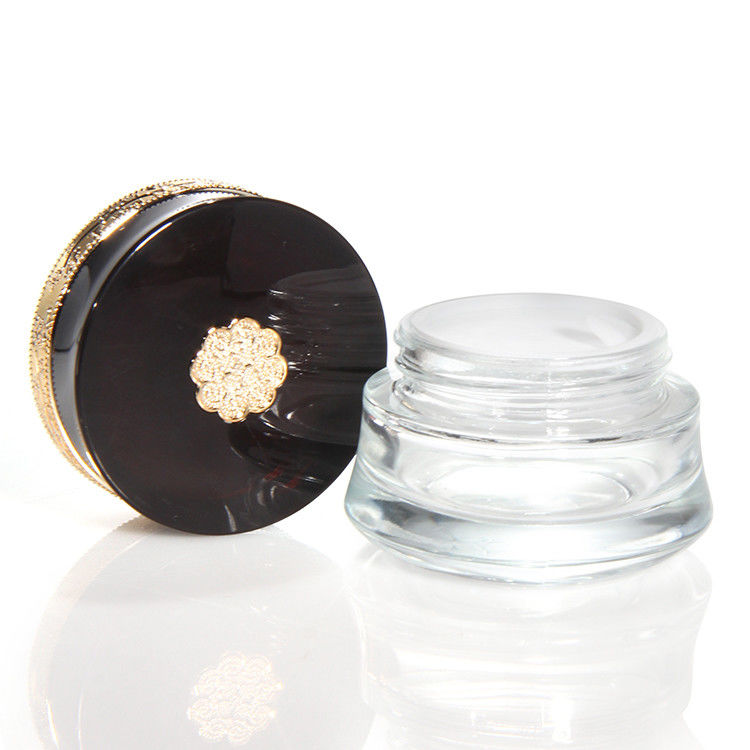 Cosmetics Face Cream Glass Jar 50ml And Glass Packaging Round Frosted Glass Bottle Quality Customized 5g 10g 15g