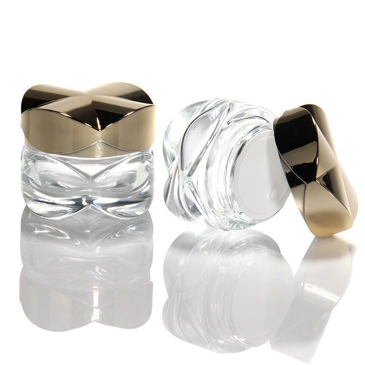Glass Cream Jars Cosmetic Packaging Empty 15ml 20ml 30ml 50ml Amber Clear Glass Skin Body Lotion Cream Jar
