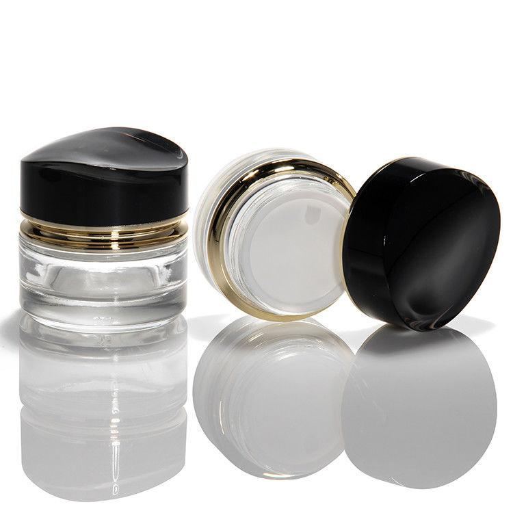 Luxurious Glass Cream Jar 50g 30ml Empty Skin Glass Cream Jar Cosmetics Jar With Lids