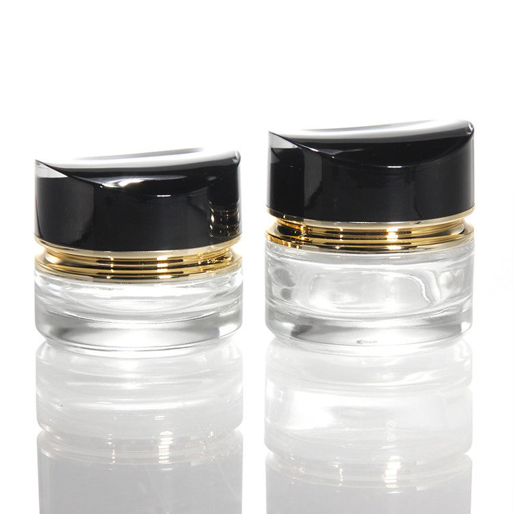 Luxurious Glass Cream Jar 50g 30ml Empty Skin Glass Cream Jar Cosmetics Jar With Lids