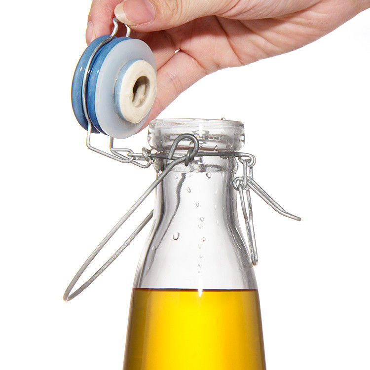 Empty 250ml 500ml 750ml Glass Bottle with Easy Swing Snap Cap For Beverage Juice Beer Vodka Whiskey
