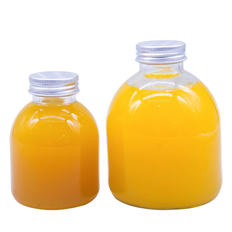 Customization Flask Glass Bottle 200Ml Flat Glass Cold Brew Coffee Juice Bottles With Aluminium Cap