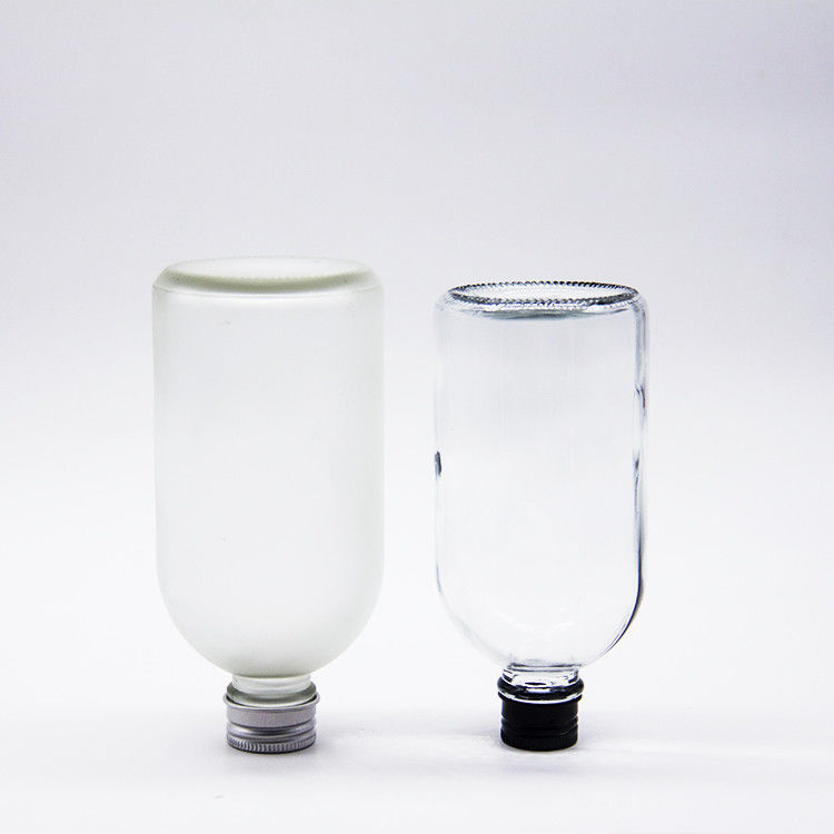 Customization Flask Glass Bottle 200Ml Flat Glass Cold Brew Coffee Juice Bottles With Aluminium Cap