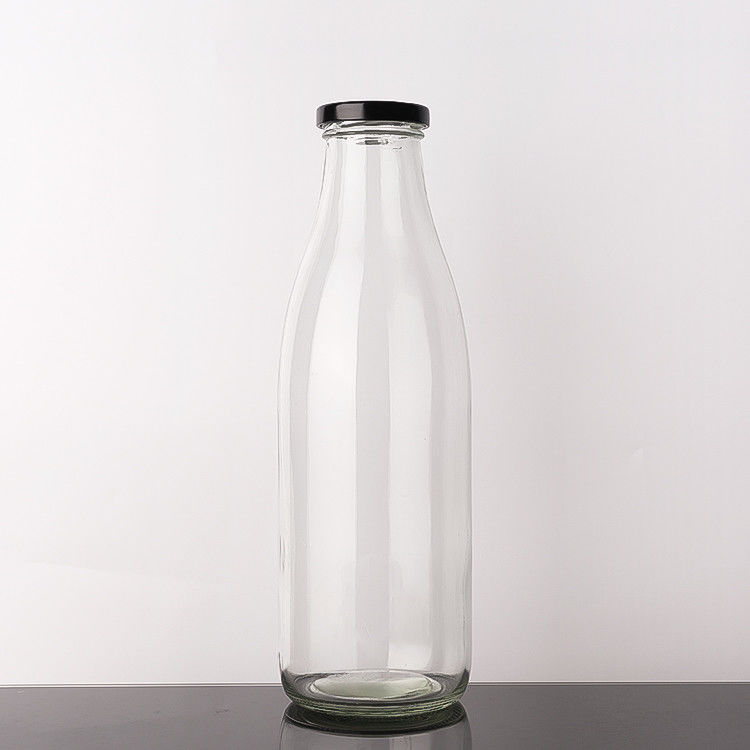 Free Sample 100Ml 200Ml 350Ml Pasterurization Cold Brew Tea Milk Glass Bottles With Metal Lid
