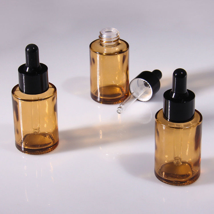 Empty 15ml 30ml Frosted Glass Face Oil Serum Bottle Packaging Glass Pump Cosmetic Serum Oil Dropper Bottle