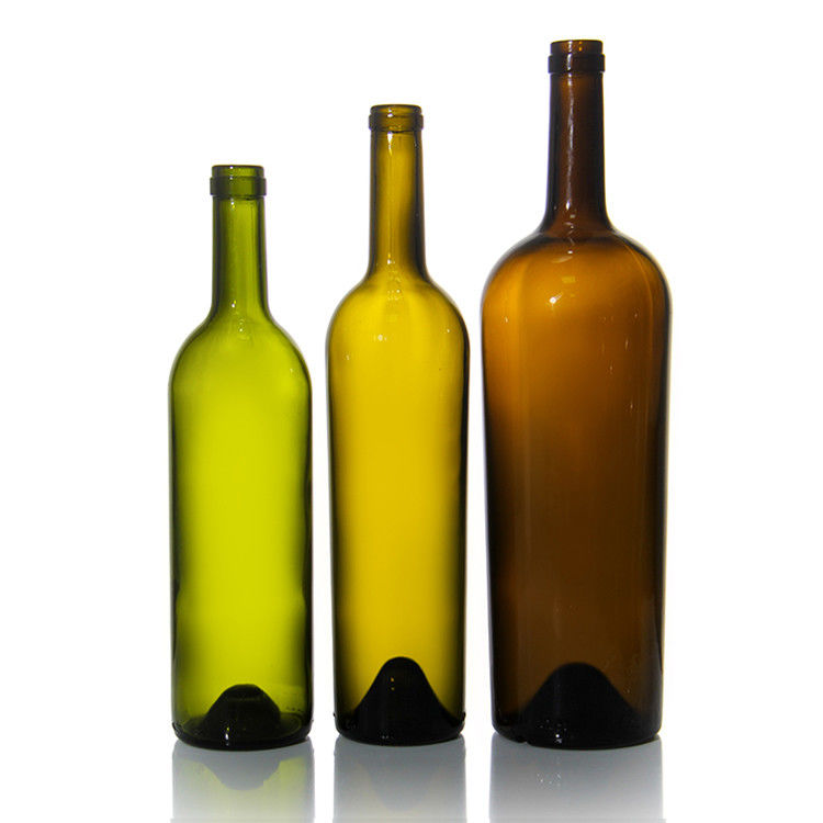 Custom Label 500 Ml 750 Ml Frosted Clear Black Round Wine Wine Bottles For Wedding