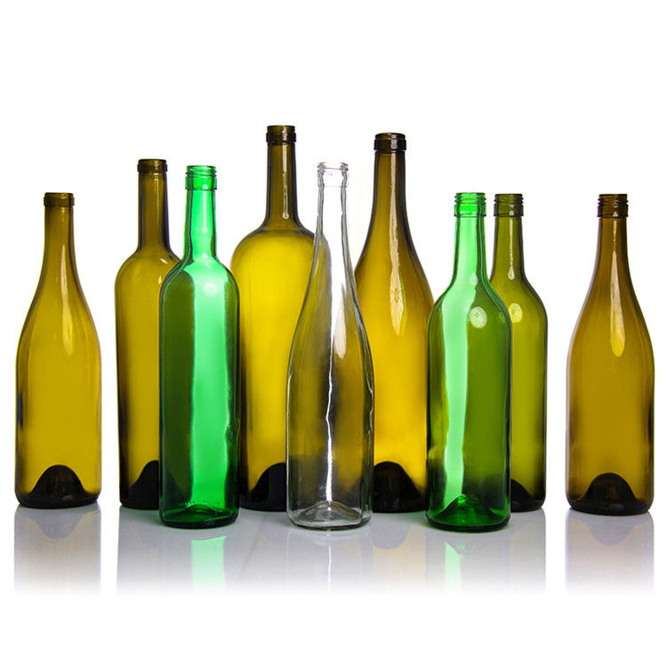 Custom Label 500 Ml 750 Ml Frosted Clear Black Round Wine Wine Bottles For Wedding