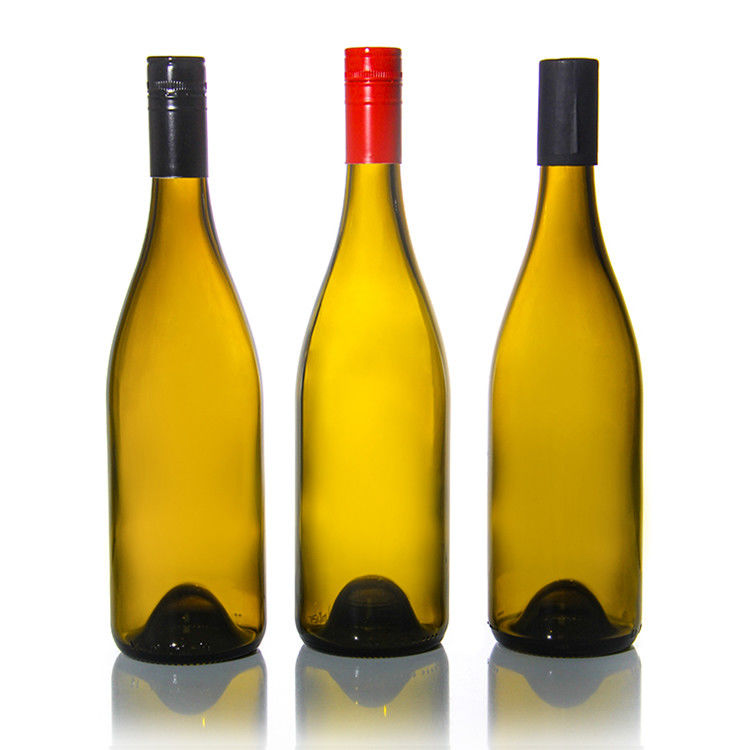Custom Label 500 Ml 750 Ml Frosted Clear Black Round Wine Wine Bottles For Wedding