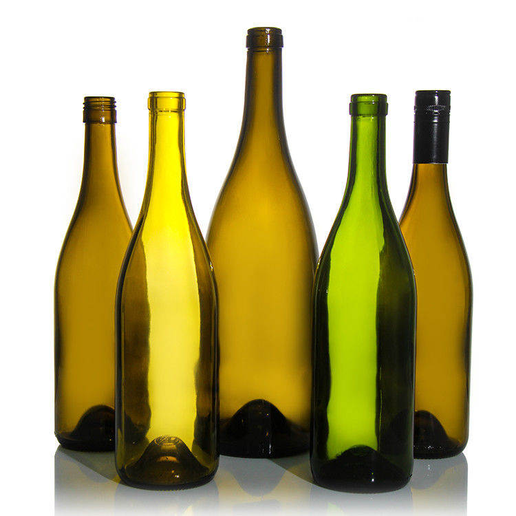 Luxury Manufacturers Champagne 375ml 750ml Red Wine Bottle Dark Green Empty Glass Bottles With Lids
