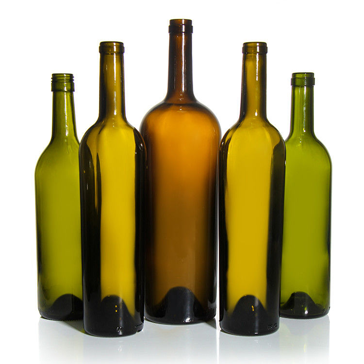 Luxury Manufacturers Champagne 375ml 750ml Red Wine Bottle Dark Green Empty Glass Bottles With Lids