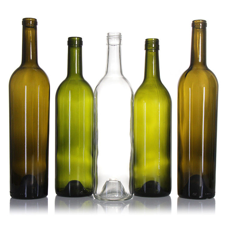 Luxury Manufacturers Champagne 375ml 750ml Red Wine Bottle Dark Green Empty Glass Bottles With Lids