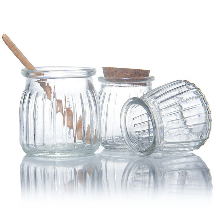 Stock Supplier Clear Frosted Bath Salt Storage Cup Pudding Jars For Milk Yoghurt