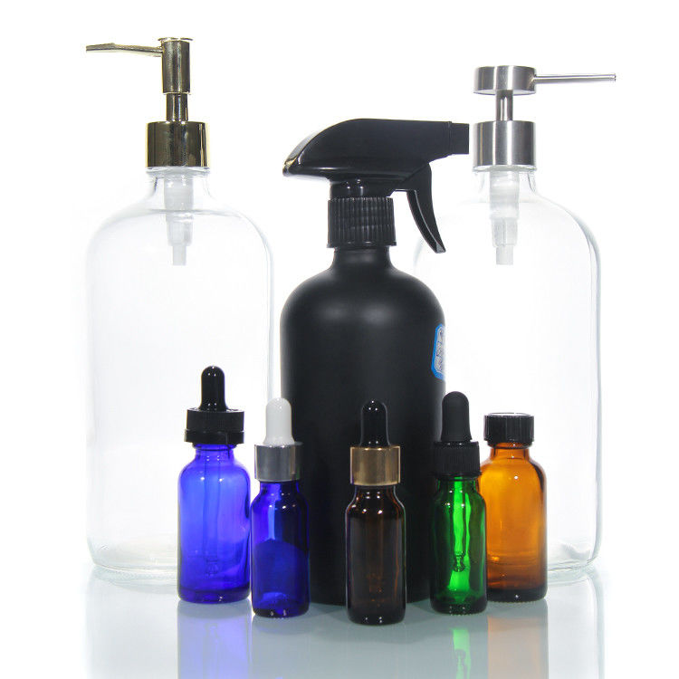 30ml 120ml  Glass Pump Lotion Spray Cream Roller Dropper Serum Bottle Container For Cosmetic Packaging