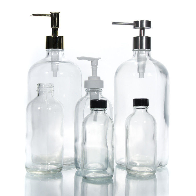 30ml 50ml 60ml 80ml 100ml Lotion Serum Frosted Glass Body Oil Bottle With Pump For Skincare