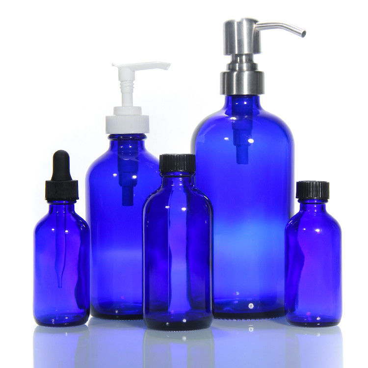 Color Empty Luxury Glass Bottle Glass Bottle With Pump Lotion Glass Cosmetic Bottles