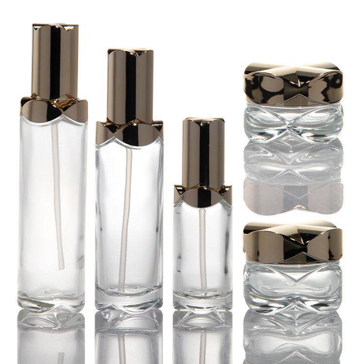 Face Cream Cosmetic Glass Bottle Essential Oil Bottle 100ml 150ml  with Lotion Pump for Packing Cosmetic
