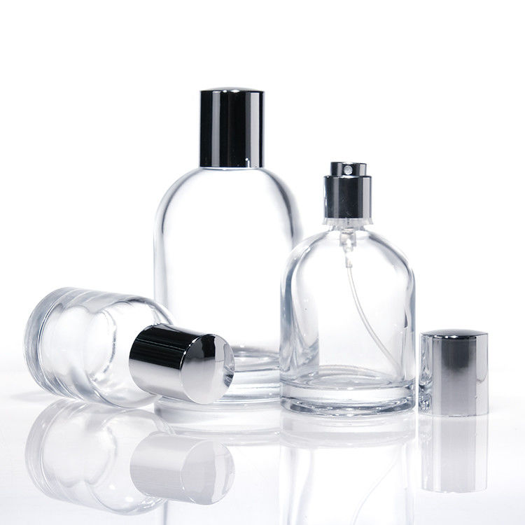 Luxury 30ml 50ml 100ml Thick Walled Square Round Glass Perfume Bottles With Wooden Caps And Custom Design Boxes