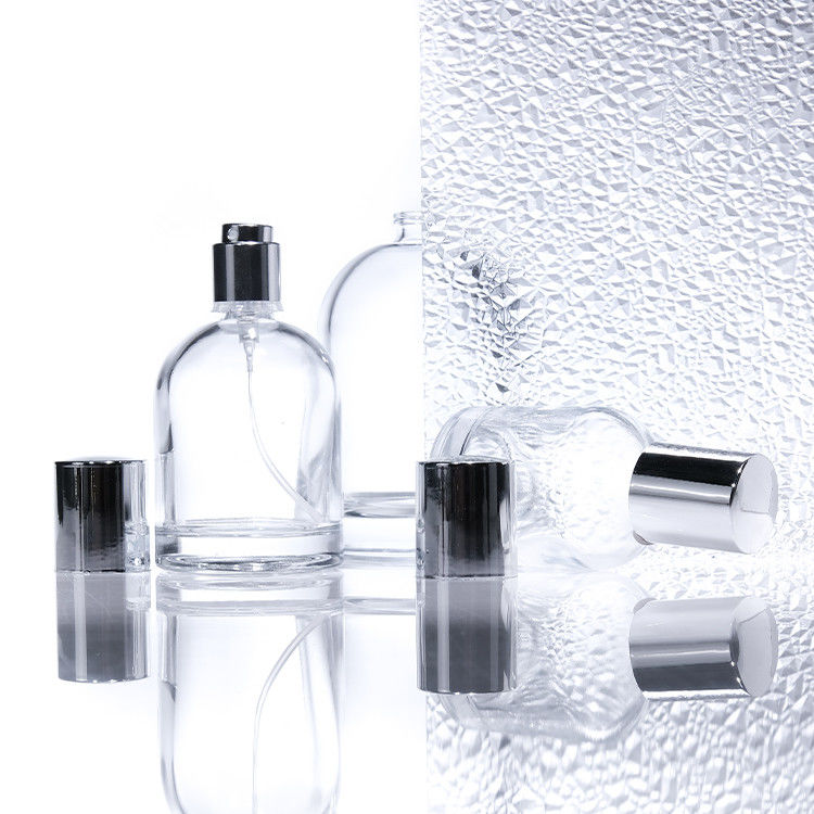 Luxury 30ml 50ml 100ml Thick Walled Square Round Glass Perfume Bottles With Wooden Caps And Custom Design Boxes
