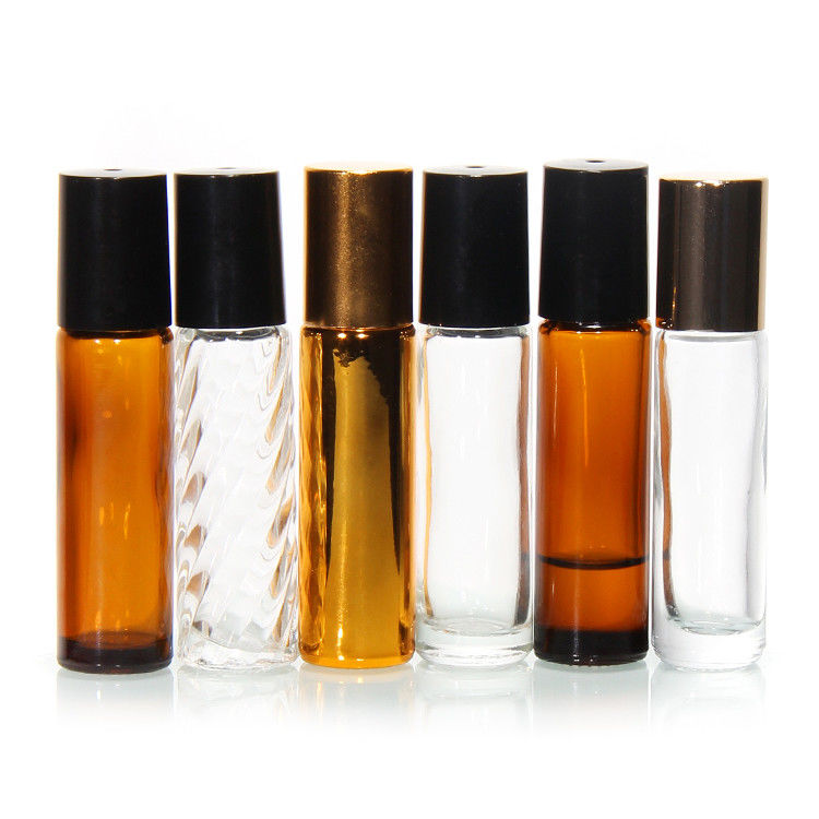 Custom 5Ml 10Ml 15Ml Glass Perfume Roll On Bottle With Stainless Steel Roller Ball