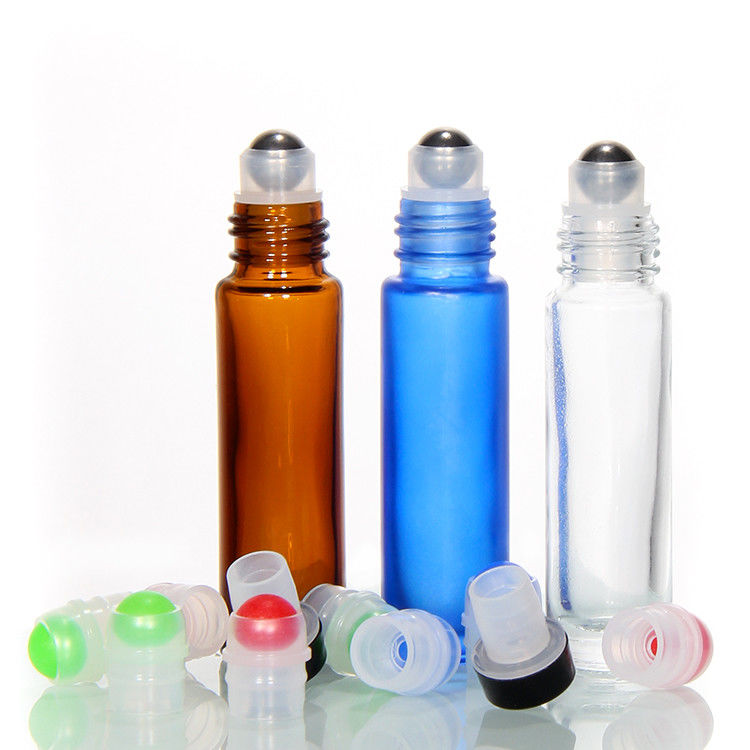 New Essential Oil Roller Glass Bottles Steel Ball 10Ml Roller Bottle Amber Roll On Perfume Bottle