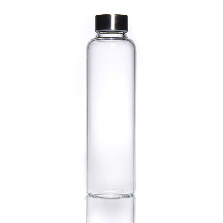 New Design 350ml/500ml High Borosilicate Glass Water Bottle With Stainless Steel Lid