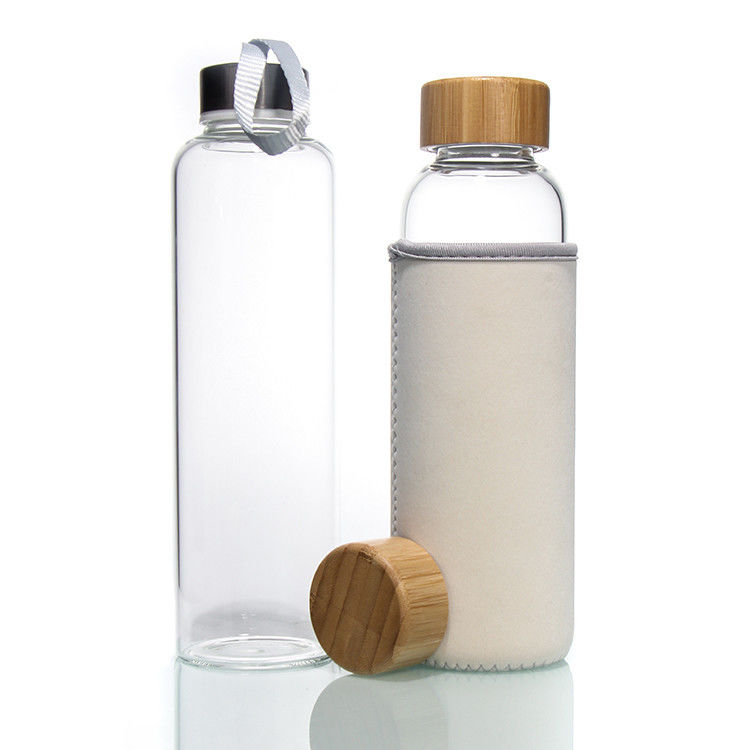Customized Logo High Borosilicate Glass Water Bottles Tumbler BPA FREE Water Drinking Bottle