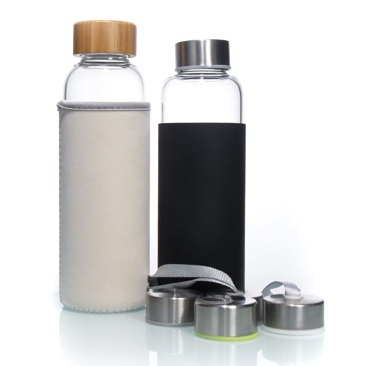 Customized Logo High Borosilicate Glass Water Bottles Tumbler BPA FREE Water Drinking Bottle