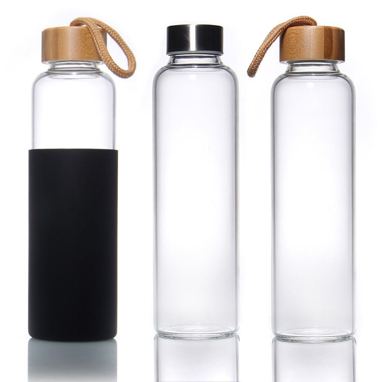 Factory Glass Bottle 420ml 600ml Borosilicate Glass Water Sports Drinking Bottle