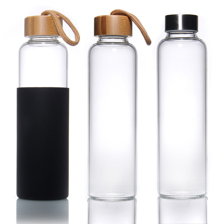 Factory Glass Bottle 420ml 600ml Borosilicate Glass Water Sports Drinking Bottle