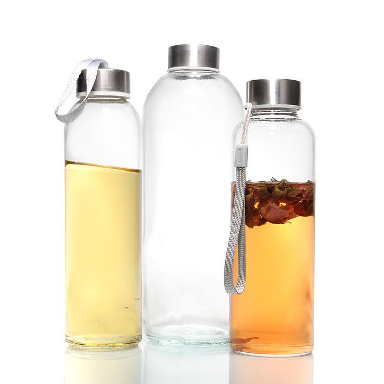 750ml New Eco-Friendly Custom Logo Drinking Glass Water Bottle With Cloth Sleeve Pouch
