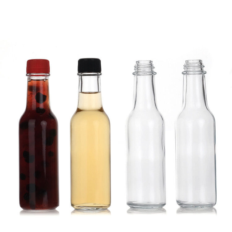 Factory Wholesale 5 Oz 8 Oz Woozy Bottles Ketchup Pepper Sauce Glass Bottle With Pp Lid