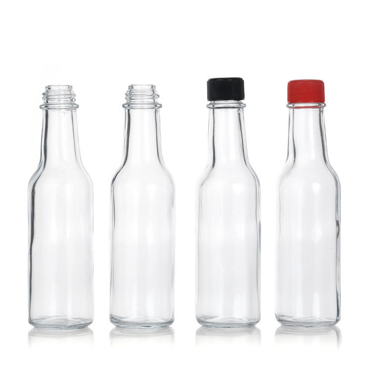 Wholesale  250ml Glass Hot Sauce Bottles Sauce Storage Bottle with Leakproof Twist off Cap