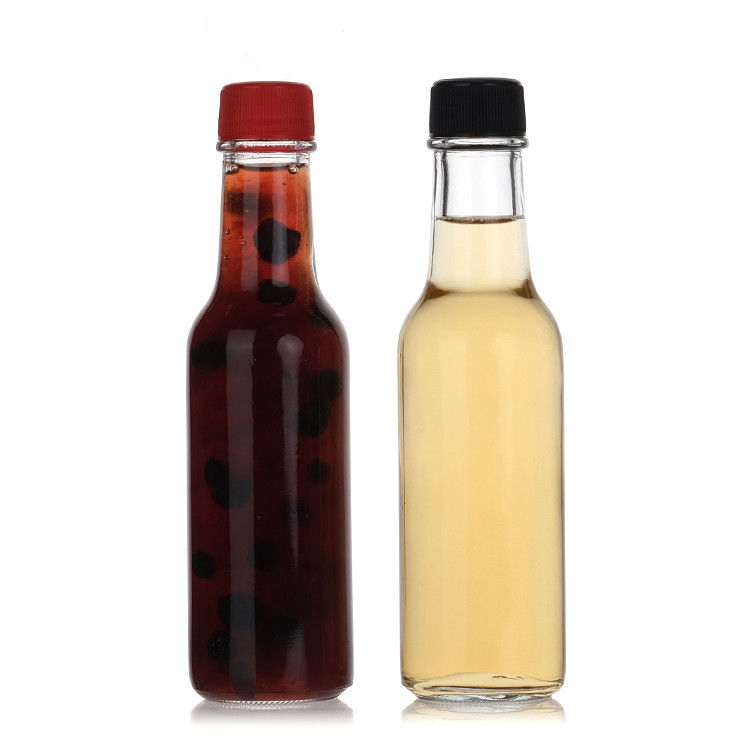 150Ml 250Ml 5Oz Woozy Salad Hot Sauce Glass Bottles Mini With Leakproof Black Cap