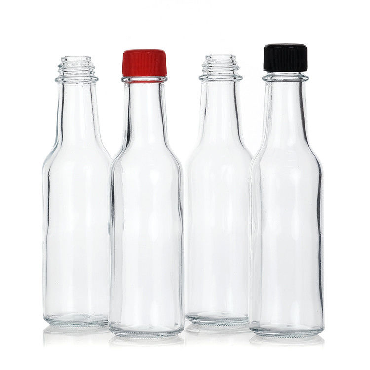 150Ml 250Ml 5Oz Woozy Salad Hot Sauce Glass Bottles Mini With Leakproof Black Cap