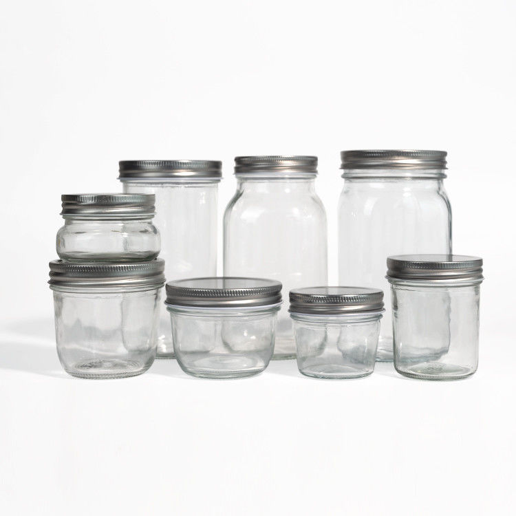 Custom  380ml 470ml 750ml 1000ml  16oz 24oz 32oz Wide Mouth Mason Glass Jar With Lid in Bulk