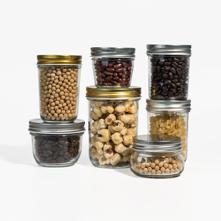 Custom  380ml 470ml 750ml 1000ml  16oz 24oz 32oz Wide Mouth Mason Glass Jar With Lid in Bulk